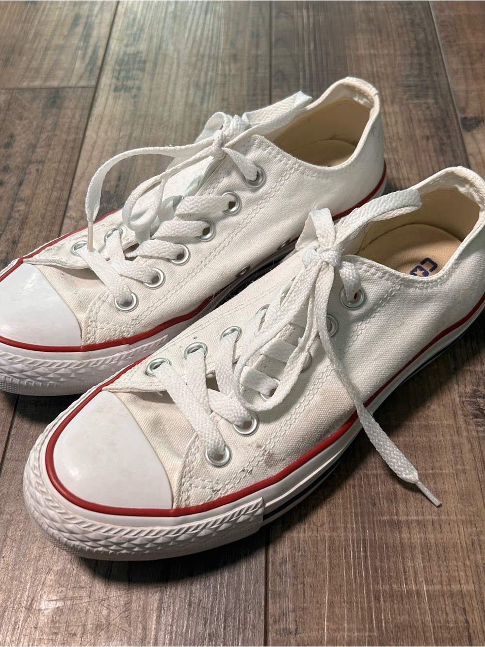 Converse All Star Low‎ Tops Lace Up White Shoes Size: Men’s 5 / Women’s 7